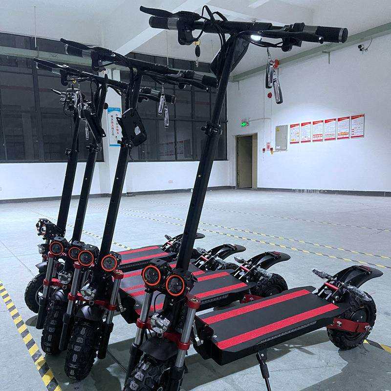 2024新款私模滑板车双驱成人大功率越野11寸可折叠电动滑板车