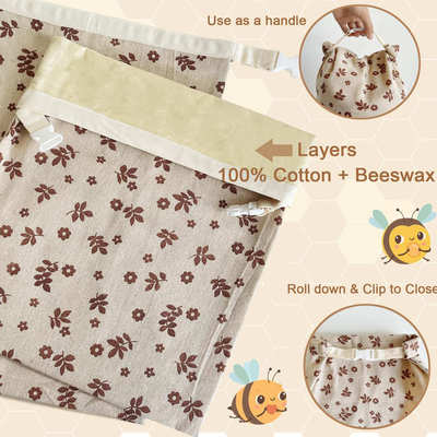 蜂蜡面包袋亚麻棉麻可重复使用酵母保鲜储存袋食品级Beeswax Bag