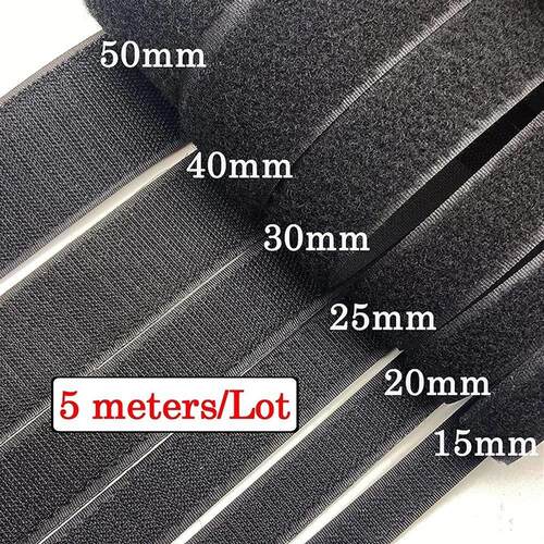 5M/Pair Hook Loop Tape Non-Adhesive Hook and Loop Sewing Fas