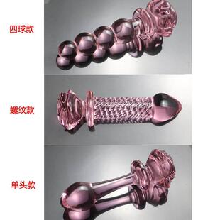 高硼硅实心按摩玻璃棒放松圆头粗圆润光滑细腻无毛刺多款式厂家发