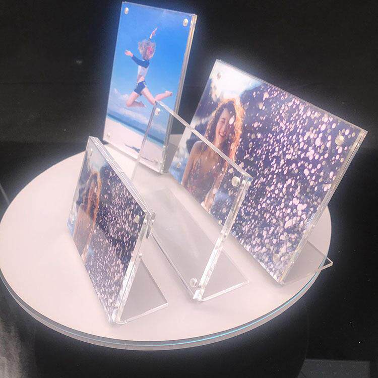 亚克力强磁L型台卡标价签展示牌相框博物馆摄影摆台3+3