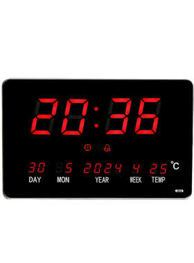 LED数码万年历客厅创意挂墙电子钟2616夜光台式数字日历时钟