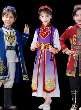 六一儿童少数民族新疆维吾尔舞蹈演出服小古丽哈萨克族女童练大摆