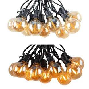 G40灯串LED氛围灯节日户外花园装 饰灯高压防水暖光茶色串灯可代发