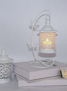 欧式铁艺镂空烛台创意蝴蝶挂钩2018新款家居日用工艺品装饰摆件