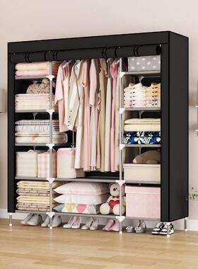 衣柜室卧童家装用简易组布衣柜出租房EJM用儿金属衣橱结实耐用小
