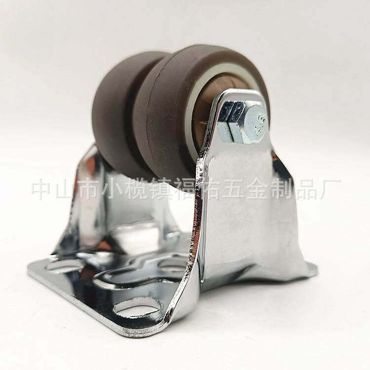 跨境2寸TPR静音双轮办公椅万向轮卡簧轮子电脑椅滑轮轮家具脚轮子