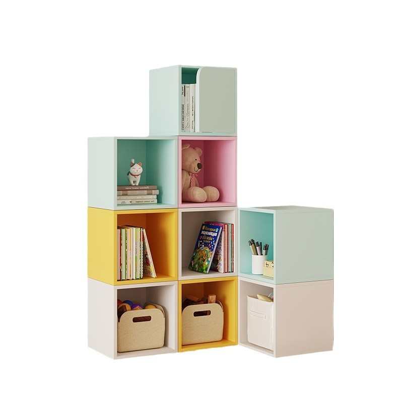 自由组合格子柜书架储物柜小柜子方格落地置物架矮柜收纳柜模块化