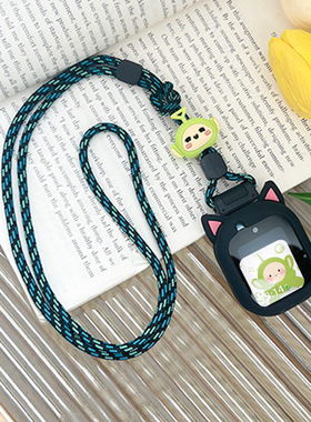 适用小天才电话手表表带d2/q1a/Z1/d3/y8/y03猫耳挂脖绳套装q1cz3