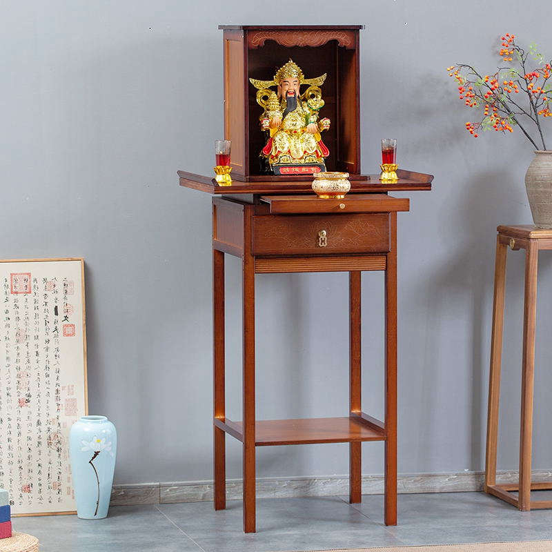 财神爷供桌佛台香案家用佛龛中式神龛摆放架关公佛像摆件供奉桌子