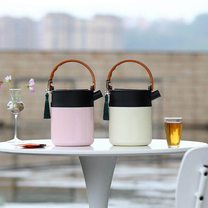 花间道焖壶智能温显陶瓷内胆大容量保温壶户外旅行便携热水壶