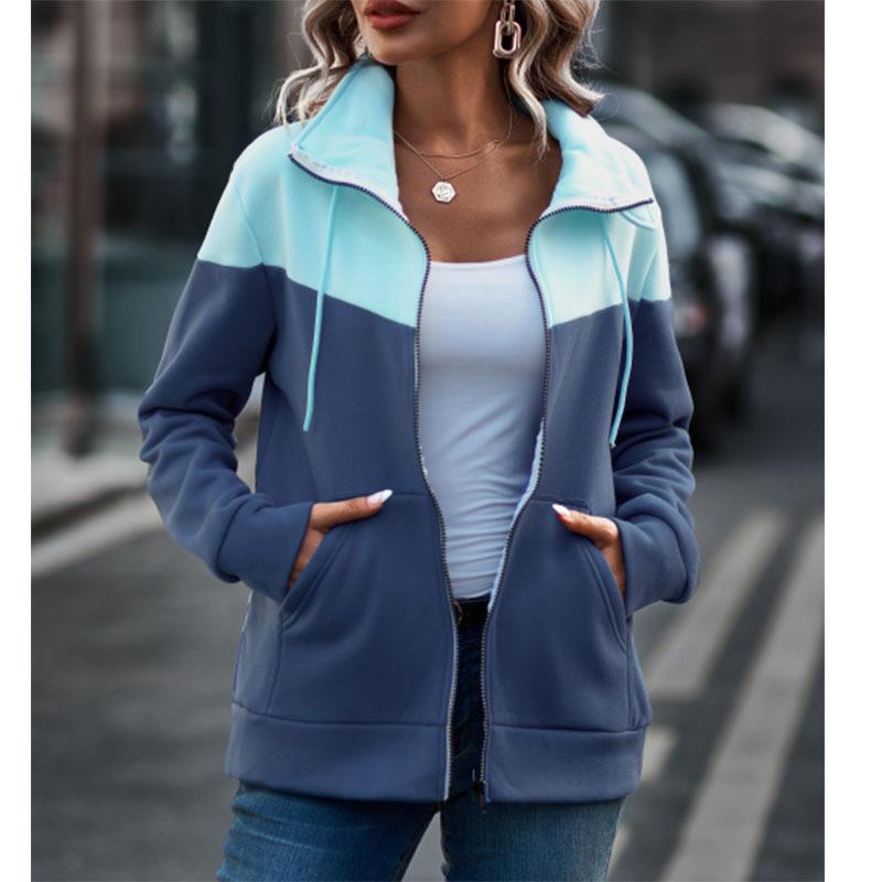 Long sleeve fleece sweatshirt jacket top