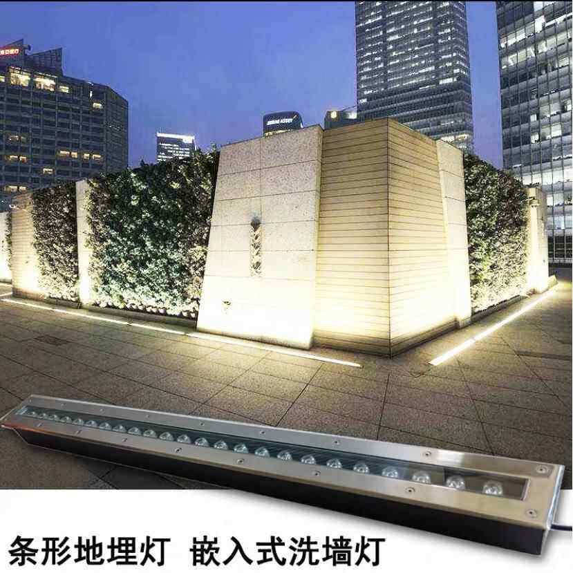 新款直销led长条地埋灯户外防水条形埋地洗墙灯嵌入式台阶灯广场