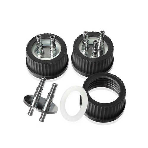 补料瓶 补料瓶盖 反应器补料瓶双通盖/三通盖 发酵罐补料瓶双通盖
