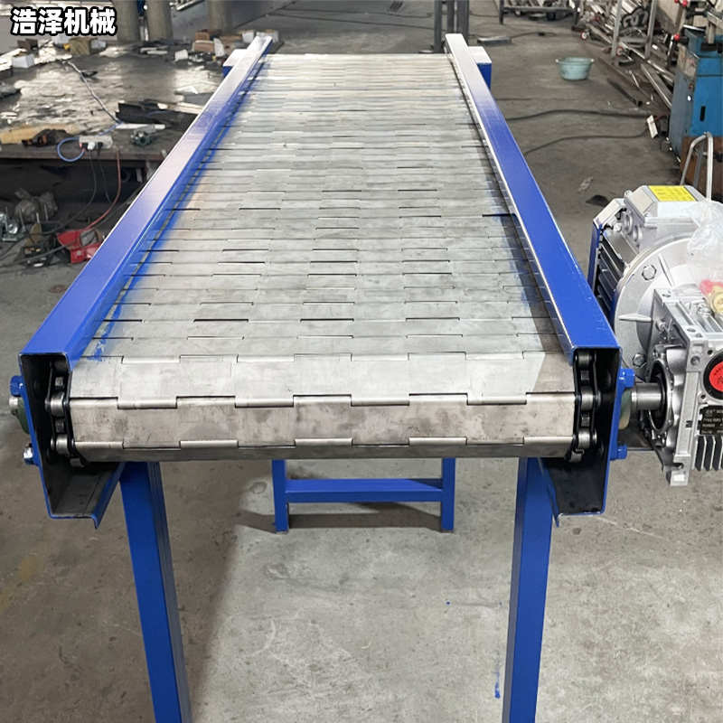 定做链板输送机 喂料链板传送机流水线不锈钢链板式输送带给料机