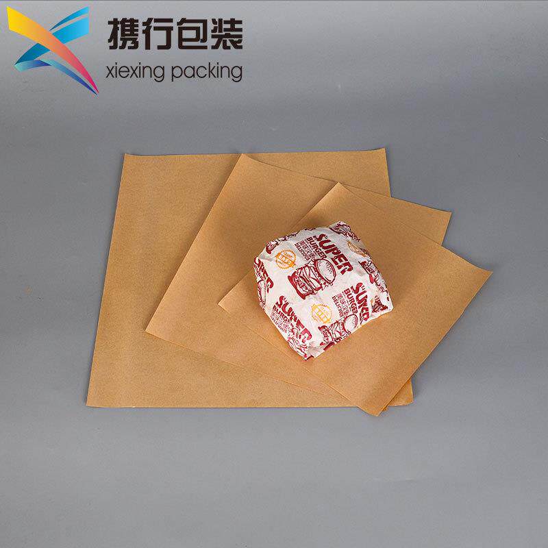 现货汉堡纸一次性鸡肉卷饭团面包三明治食品托盘纸防油纸袋包装纸
