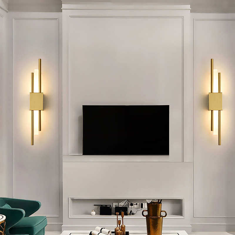 壁灯卧室床头灯简约极简轻奢客厅楼梯房间创意网红电视背景墙灯具