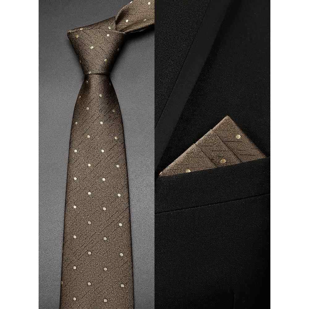 领带男士拉炼风格高端覆古咖啡色无结婚礼手系衬衫配件英国1215w