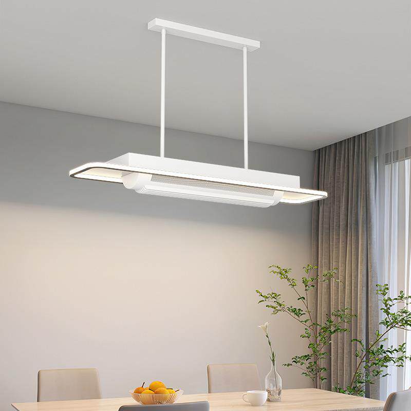 无叶风扇灯餐厅灯年新款现代简约智能餐吊灯大风力智能灯具