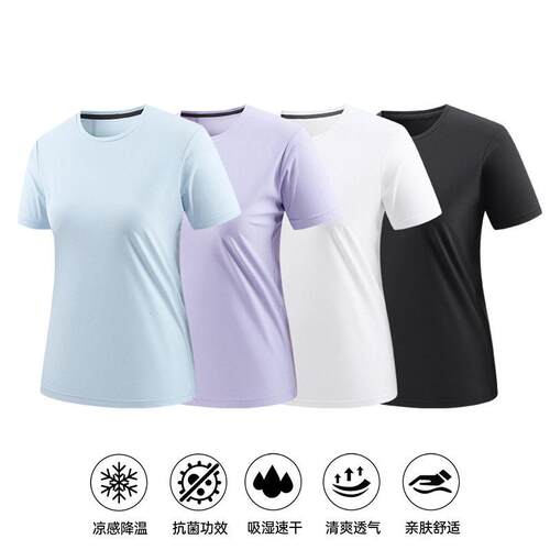 5 Lightweight Men Crew Neck Shirts Dry Breathable Moisture
