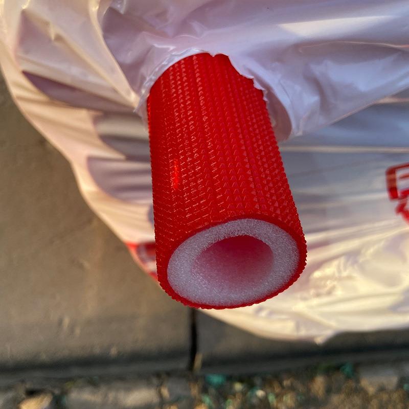 彩色热水器保温空调太阳能覆膜红蓝保温套管地暖压花保温管