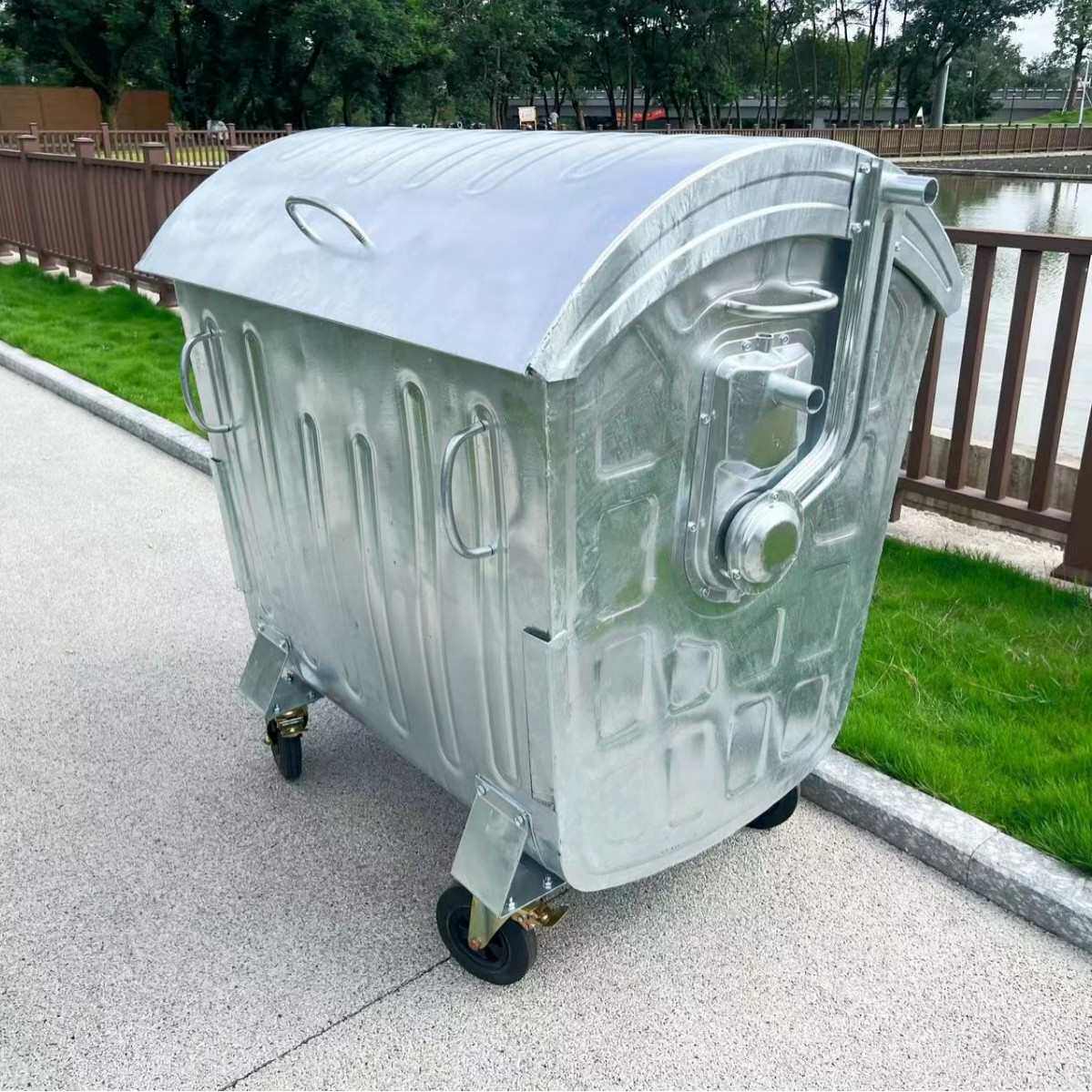 1100升外贸冷热镀锌四轮金属垃圾桶挂车垃圾箱,商业/办公家具,垃圾筒/烟灰皿/垃圾桶,淘宝优惠券,粉丝福利购,淘宝优惠卷