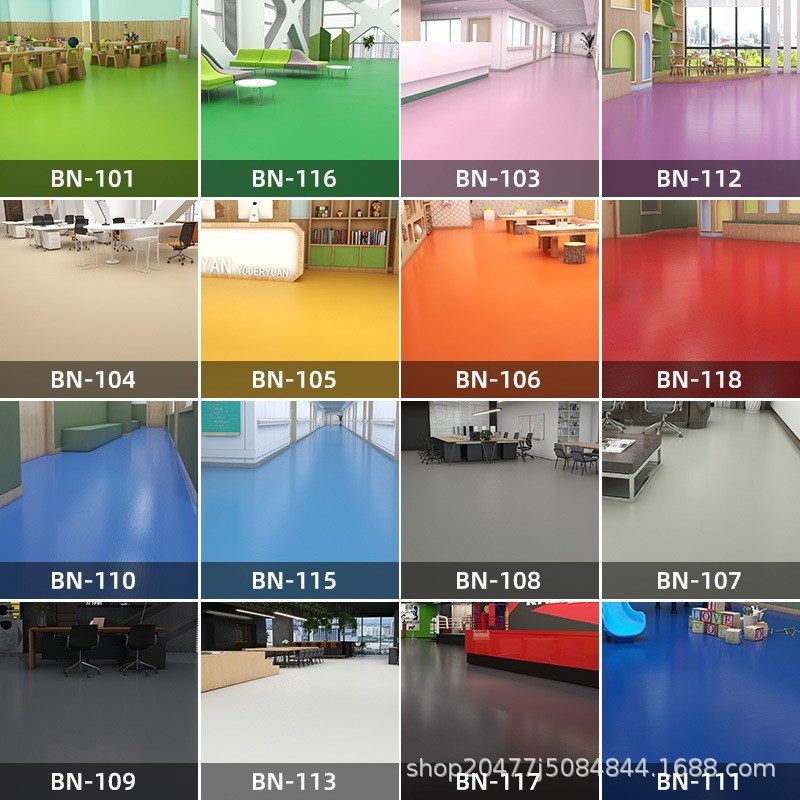 纯黄色pvc地板革水泥地直接铺加厚耐磨防水工厂车间塑胶地板地垫,居家布艺,家用脚垫,淘宝优惠券,粉丝福利购,淘宝优惠卷