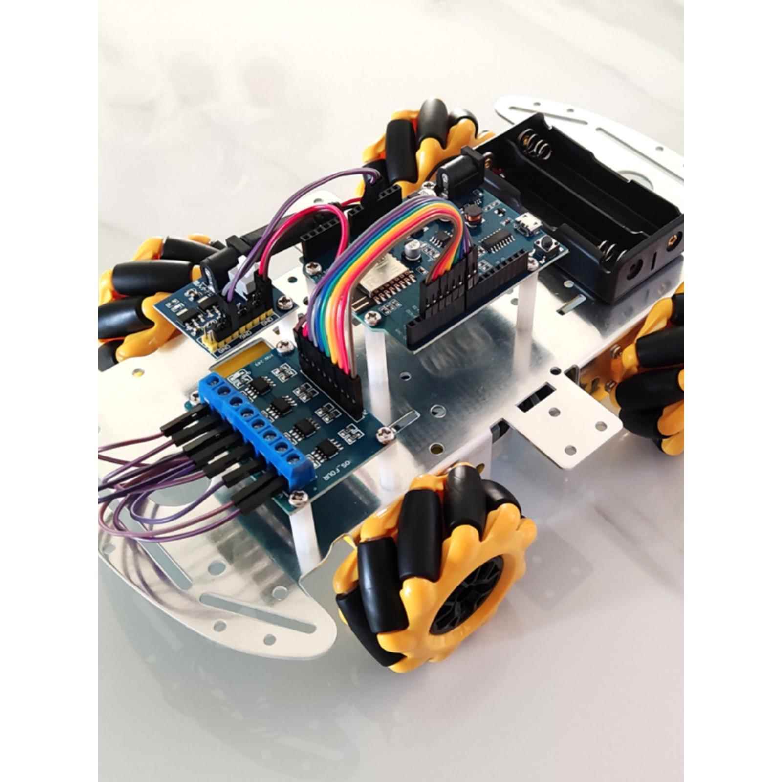 wifi遥控车麦克纳姆轮全向车esp8266可编程智能小车创客制作套件