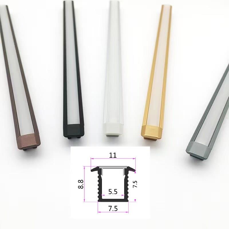 led嵌入式整体橱柜灯酒柜感应灯带衣柜/展示柜层板灯铝槽灯条图片