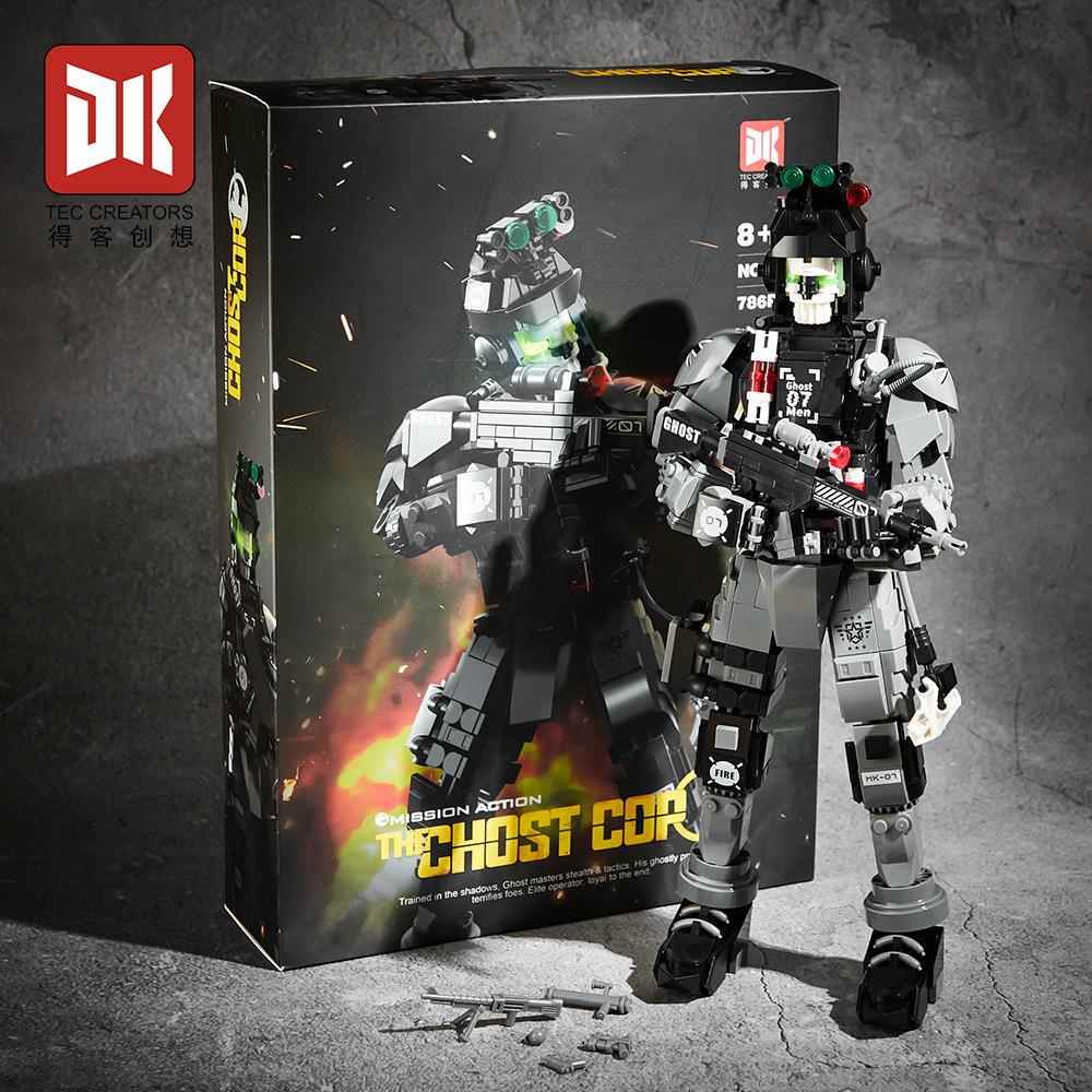 得客2010-1幽灵战警儿童机甲拼装高难度积木模型玩具生日礼物跨境