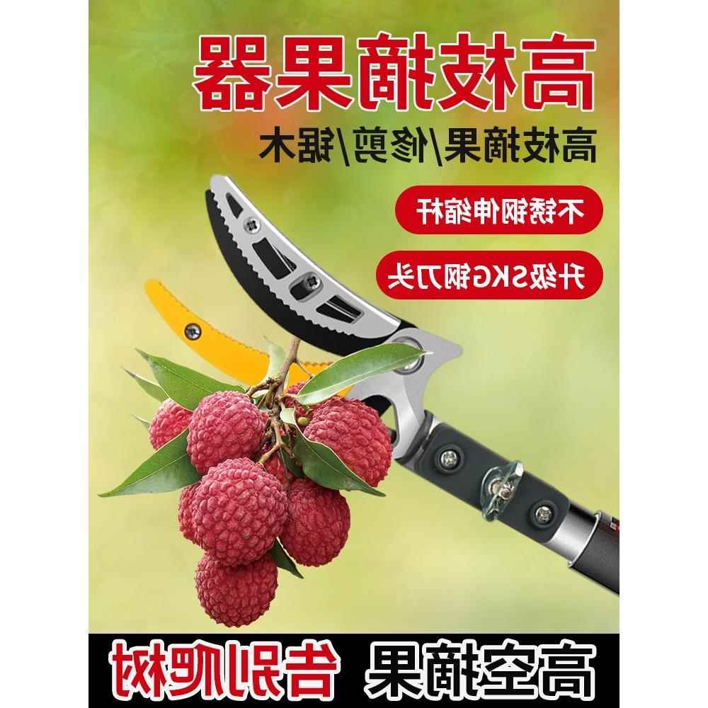 摘DSW采摘柿子杨梅荔果剪枝高枝伸缩杆高空摘水果刀加长剪修枝剪