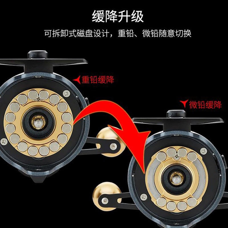 益超渔夫四代筏轮数显缓降筏钓轮微铅重铅轮伐钓鱼轮