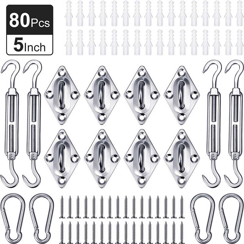Shade accessories 304不锈钢遮阳配件菱形门扣花篮螺丝现货5mm