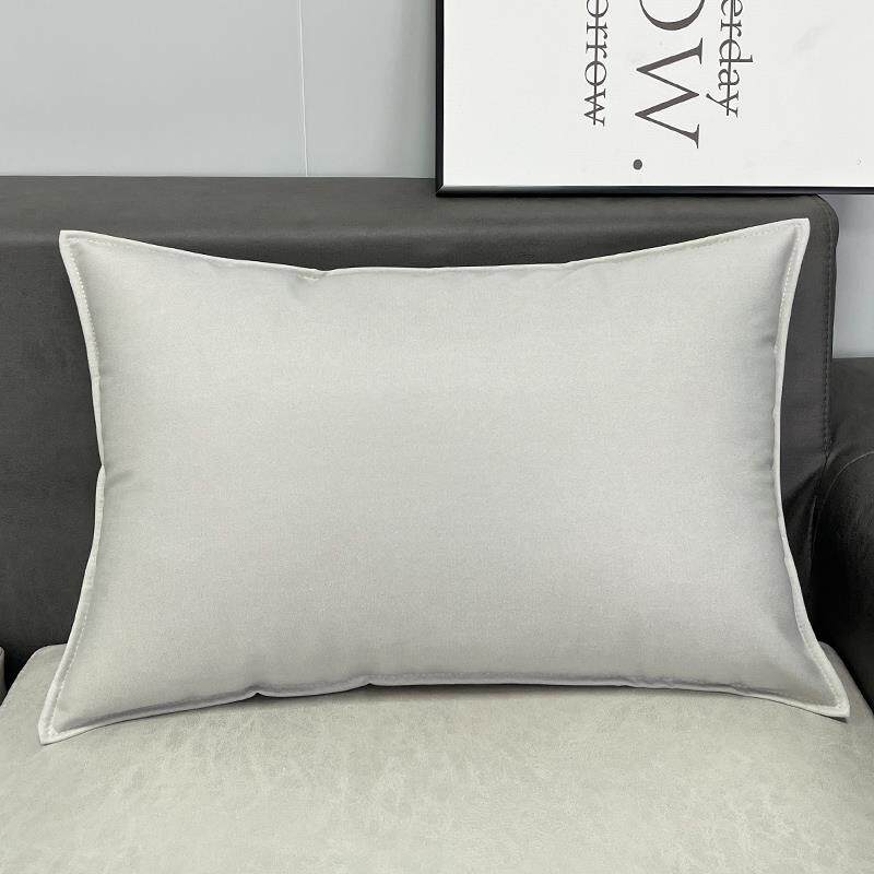 高档发长方形科布抱枕客厅沙靠枕靠背枕长技条腰枕靠垫皮质套罩不