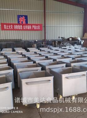 304不锈钢小料车 喷砂款周转方斗车 食品厂商用物料运输腌肉车