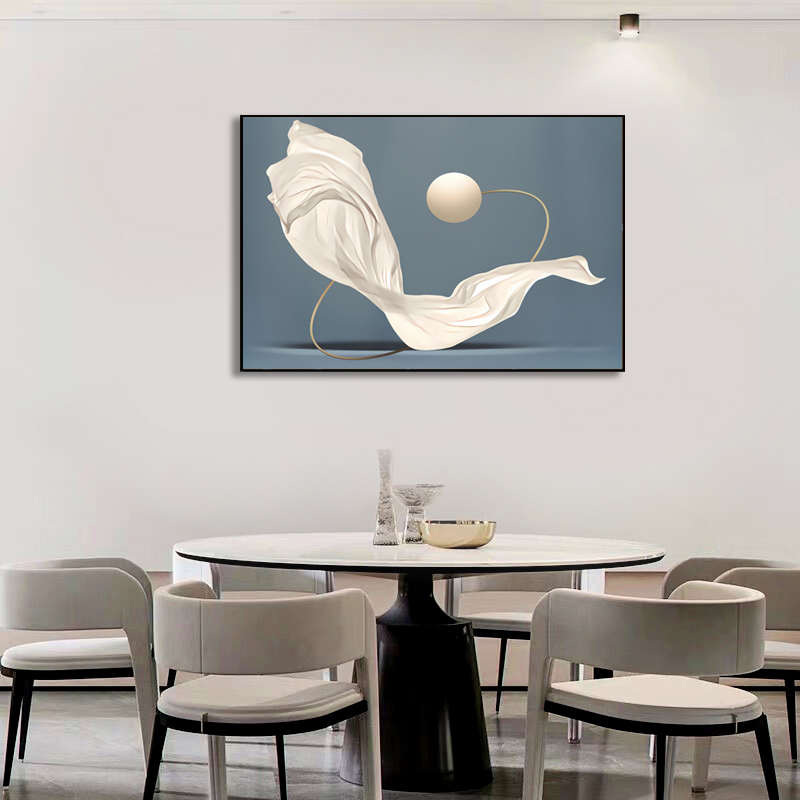 现代简约饭厅挂画高档大气时尚卧室床头横幅背景墙璧画餐厅装饰画图片