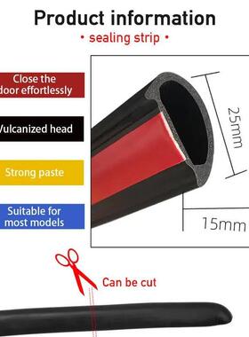 Car Door Rubber Seal Strip B Pillar Car Sealing Strip Anti-S