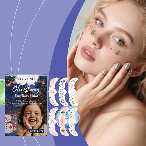 JAYSUING Christmas Face Tattoo Stickers - Effortlessly Creat