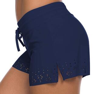 conservative swim cut tied trunks flower Ladies