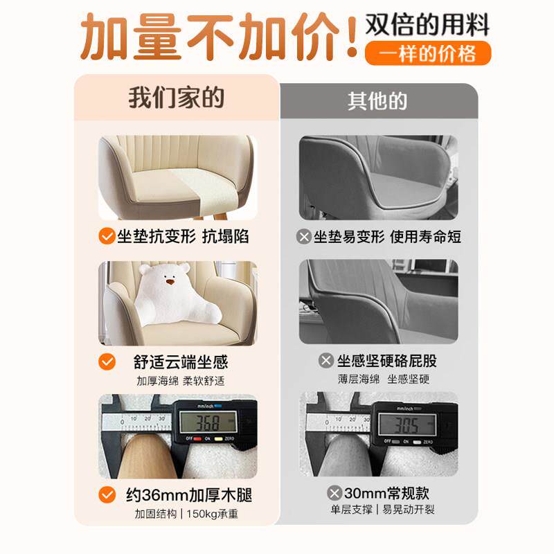 椅子靠电脑椅家用坐舒卧LH-P-A02室久背书桌学生化妆梳椅妆椅凳办