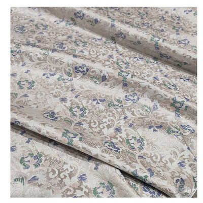 150国风仿宋锦服装面料小碎花提花布料