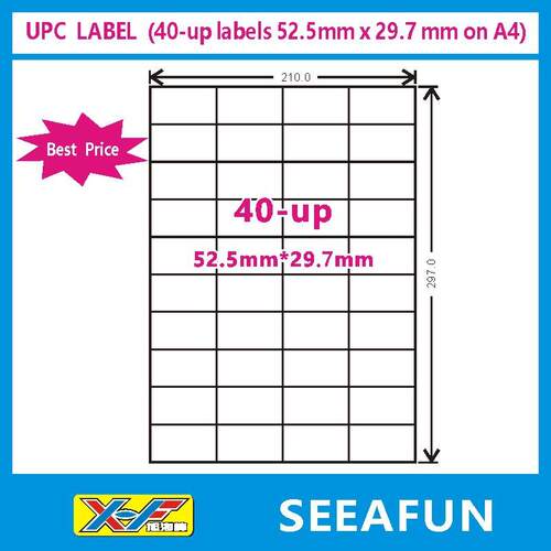 100张SEEAFUN亚马逊FBA标签A4不干胶打印纸标签4|6|21|24|30|4044