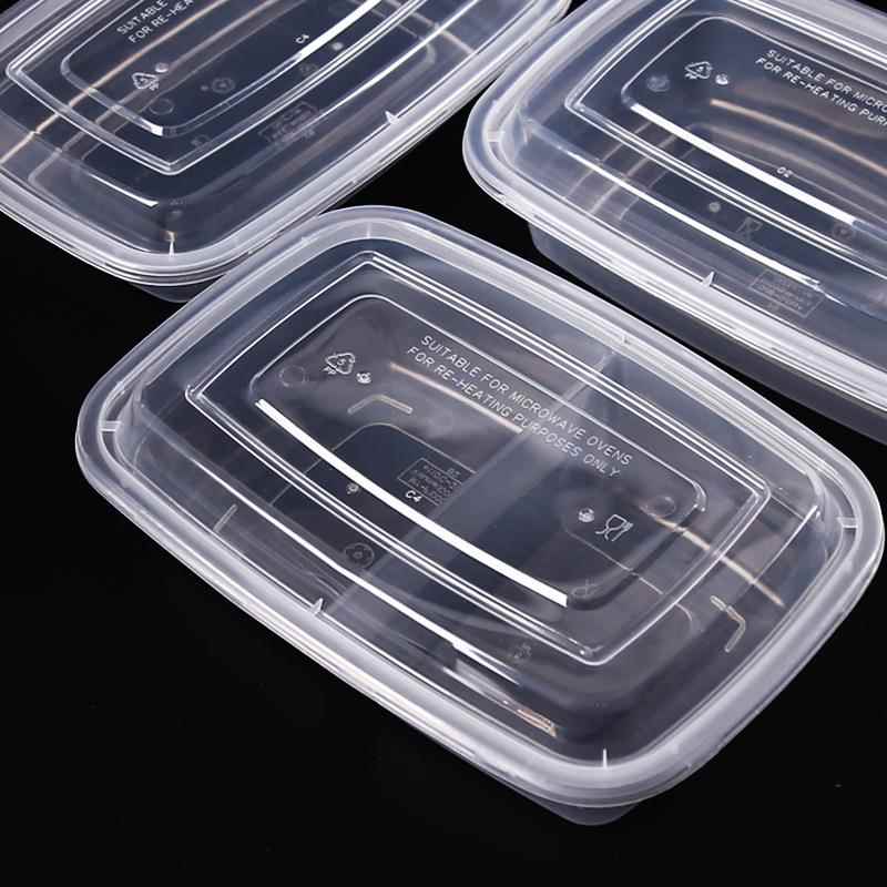 一次性塑料加厚餐盒品质色拉凸盖美式长方形沙拉盒西式长盒