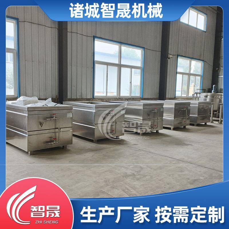 不锈钢吊筐自动出料卤制锅方形商用肉制品蒸煮设备猪头肉卤煮锅