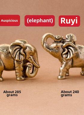 铜象饰品一对，家庭客厅门到门象一对，吉祥象，吉祥象，吉祥象，