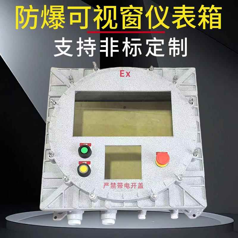 防爆仪表控制箱触摸屏配电箱玻璃可视窗观察电表箱开关按钮接线箱