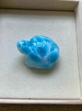 海纹石小乌龟吊坠拉利玛龙龟项坠锁骨链坠挂件规格37.1*26.2*18.2