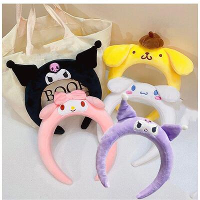 Sanrio Hairband Cartoon Kuromi My Melody Headband Pom Pom Pu