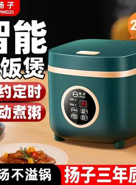 迷你电子锅1-2家用小型多功能蒸煮不粘电饭锅学生宿舍智能煲3-4人