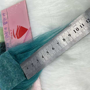 现货 加长直炸毛 11cm落水毛滚束长直毛 娃娃头发服装布景长毛绒